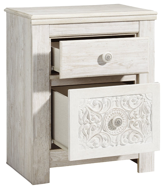 Paxberry Two Drawer Night Stand - Discount Furniture Connection