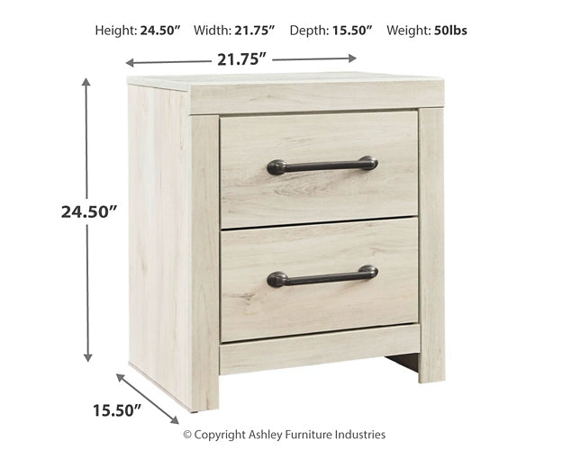 Cambeck Two Drawer Night Stand - Discount Furniture Connection