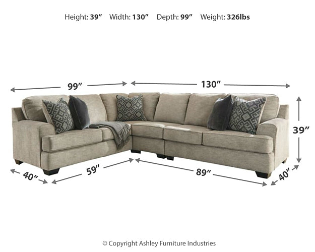 Bovarian 3-Piece Sectional - Discount Furniture Connection