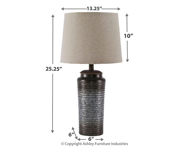 Norbert Metal Table Lamp (2/CN) - Discount Furniture Connection