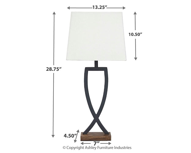 Makara Metal Table Lamp (2/CN) - Discount Furniture Connection