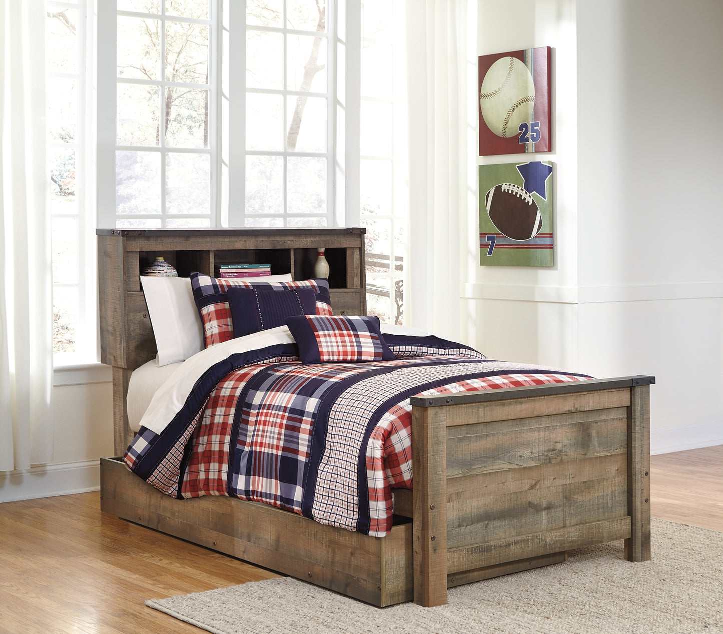 Trinell Twin Bookcase Bed with 1 Large Storage Drawer - Discount Furniture Connection