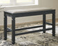 Tyler Creek DBL Counter UPH Bench (1/CN) - Discount Furniture Connection