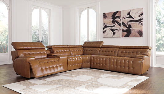Temmpton 6-Piece Power Reclining Sectional - Discount Furniture Connection
