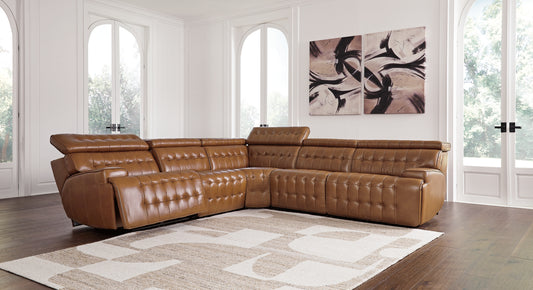 Temmpton 5-Piece Power Reclining Sectional - Discount Furniture Connection