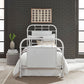 Twin Metal Bed - Antique White