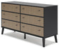Charlang Queen Panel Platform Bed with Dresser and 2 Nightstands