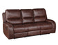 Keily Sofa, Manual Reclining, Drop-Down Console, Brown