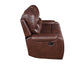 Keily Sofa, Manual Reclining, Drop-Down Console, Brown