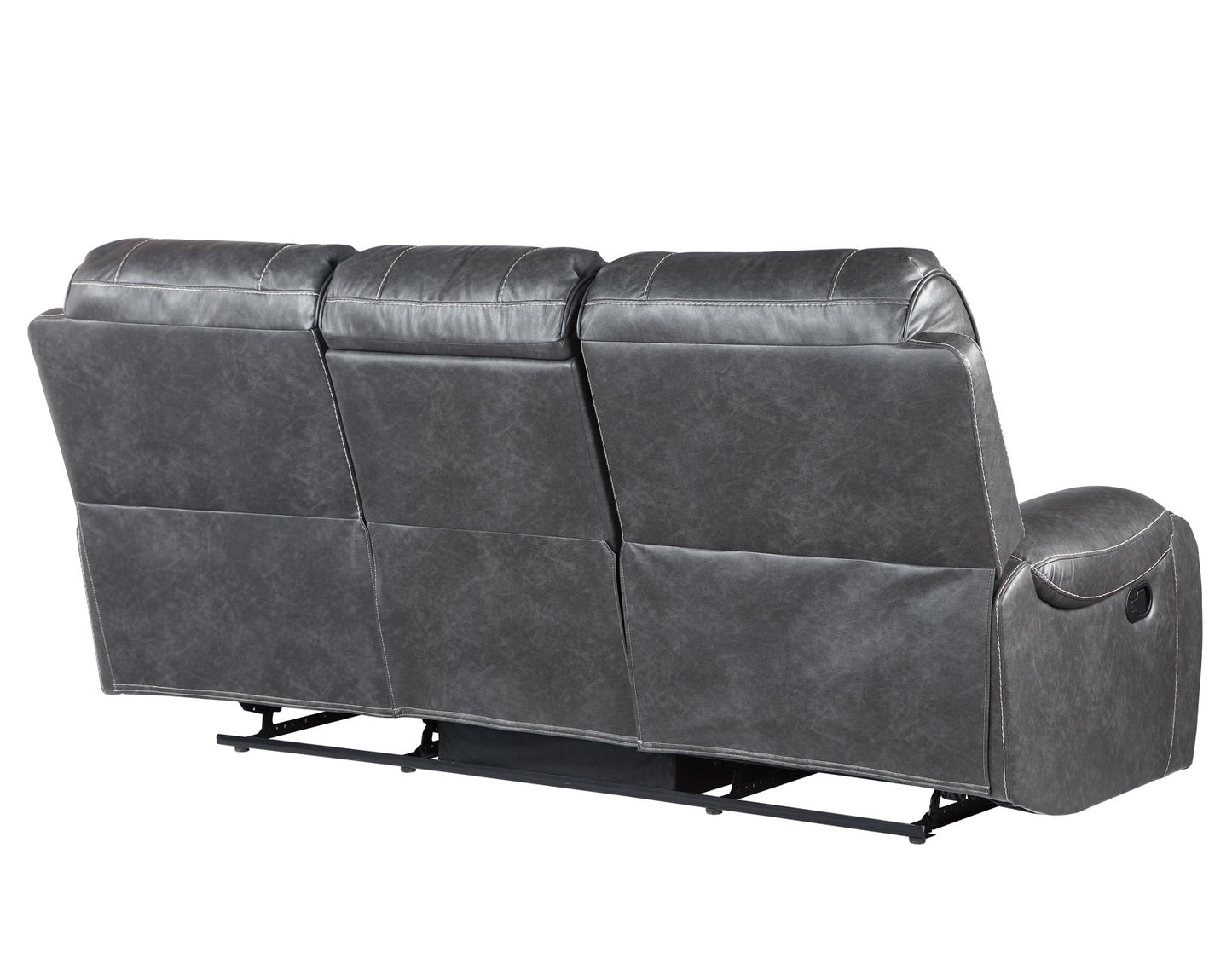 Keily Sofa, Manual Reclining, Drop-Down Console, Grey