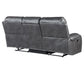 Keily Sofa, Manual Reclining, Drop-Down Console, Grey