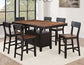 Bermuda 60-80″ Storage Counter Table with 20″ Leaf