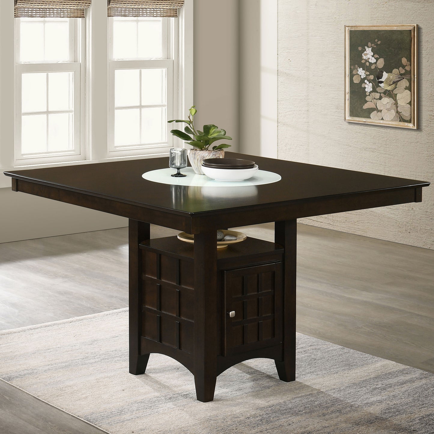Gabriel 52-inch Counter Height Dining Table Cappuccino - Discount Furniture Connection