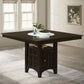 Gabriel 52-inch Counter Height Dining Table Cappuccino - Discount Furniture Connection
