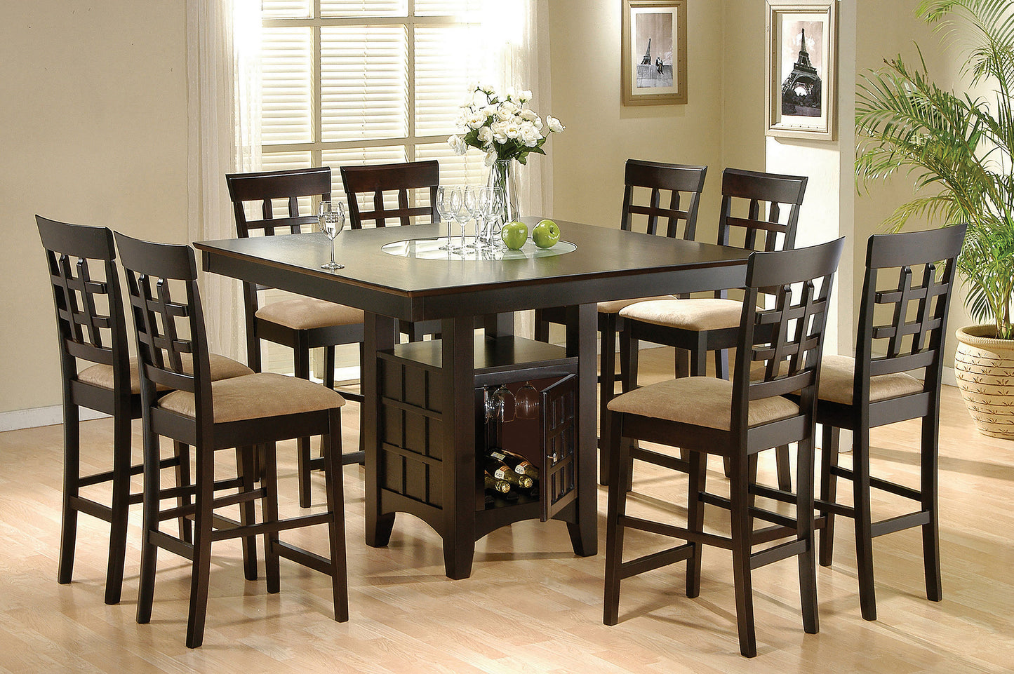 Gabriel 52-inch Counter Height Dining Table Cappuccino - Discount Furniture Connection
