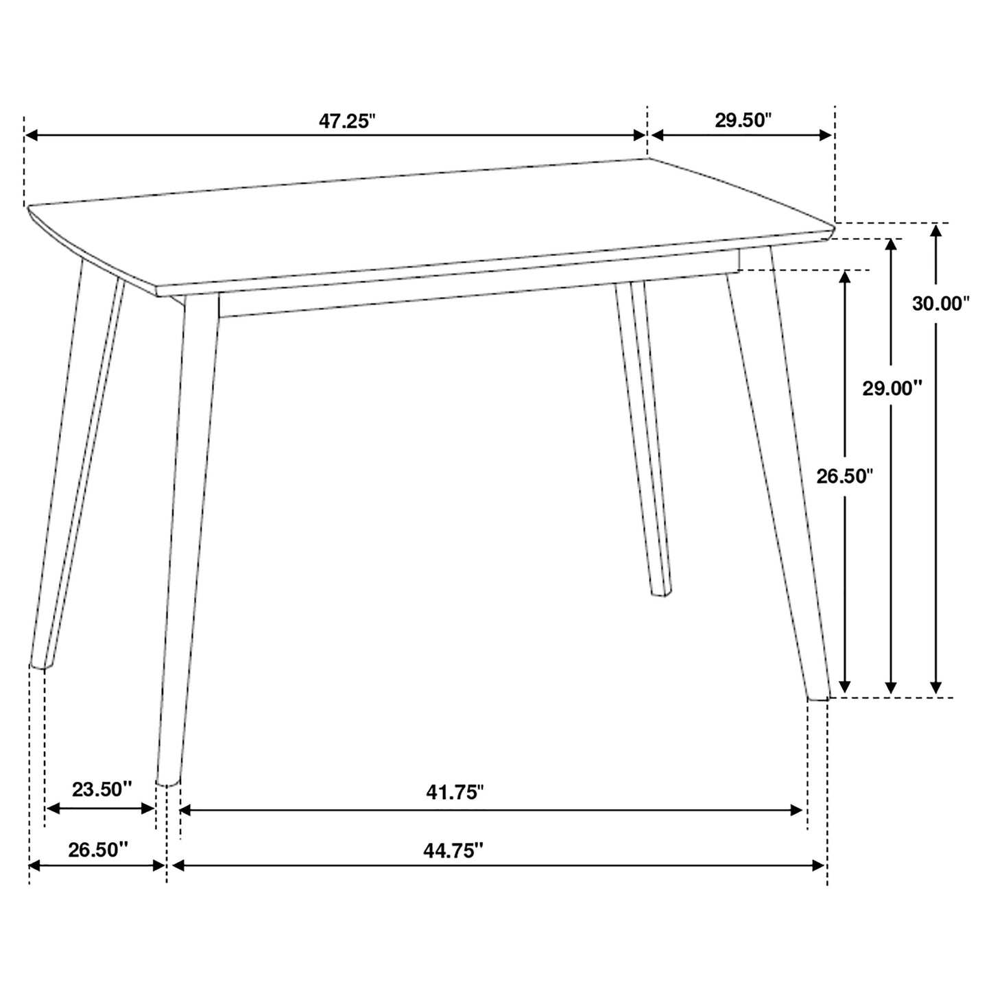 Kersey Rectangular 47-inch Wood Dining Table Chestnut - Discount Furniture Connection