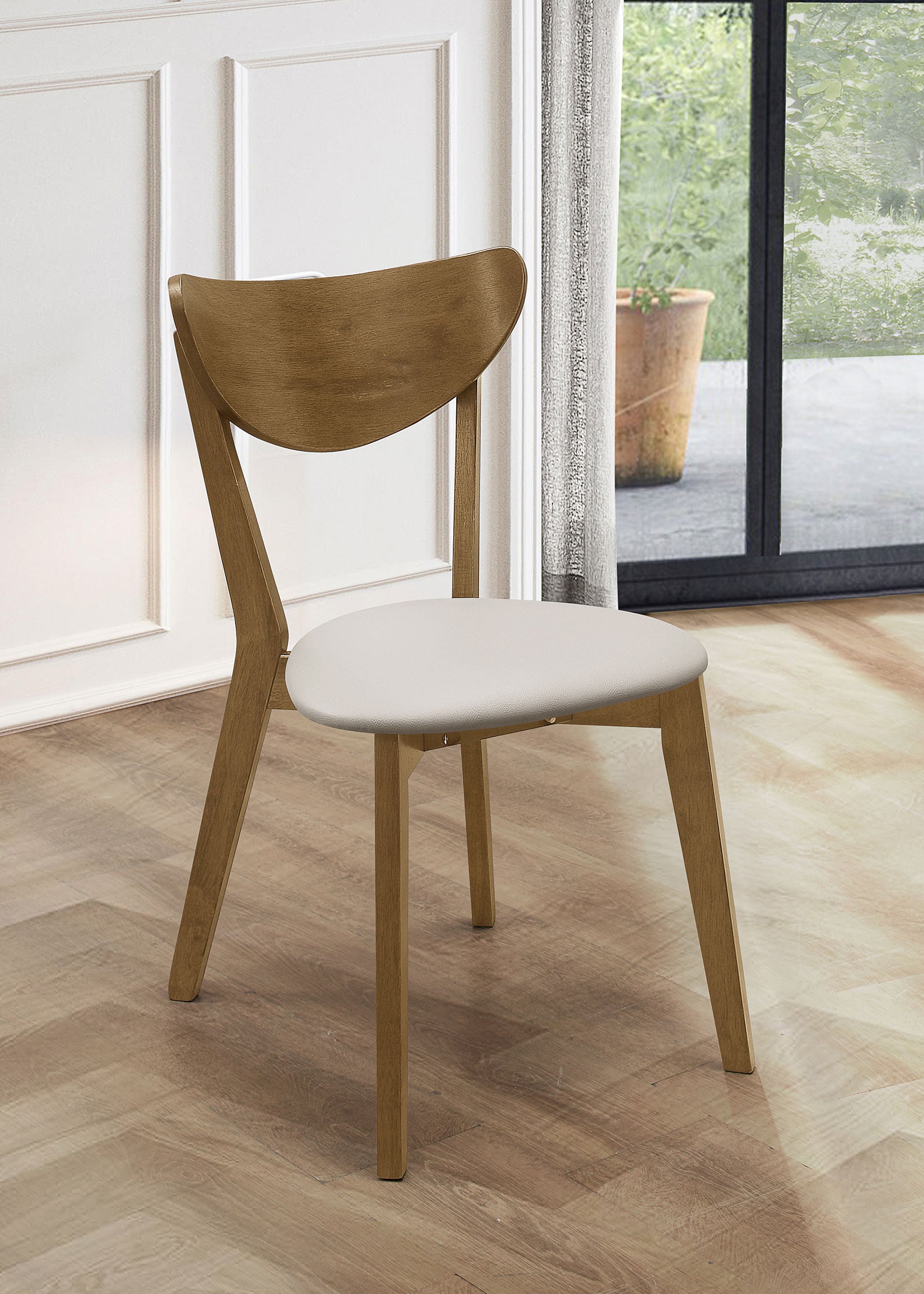 Kersey Wood Dining Side Chair Chestnut (Set of 2) - Discount Furniture Connection