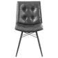 Aiken Faux Leather Upholstered Dining Side Chair Charcoal Grey (Set of 4)