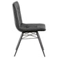 Aiken Faux Leather Upholstered Dining Side Chair Charcoal Grey (Set of 4)