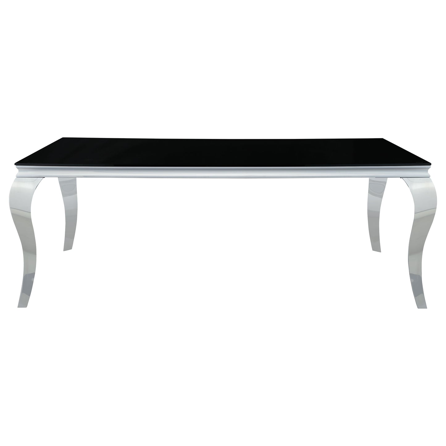 Carone 5-piece 81-inch Rectangular Black Glass Dining Set Grey