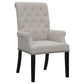 Alana Velvet Upholstered Dining Arm Chair Sand - Discount Furniture Connection