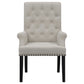 Alana Velvet Upholstered Dining Arm Chair Sand - Discount Furniture Connection