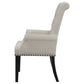 Alana Velvet Upholstered Dining Arm Chair Sand - Discount Furniture Connection