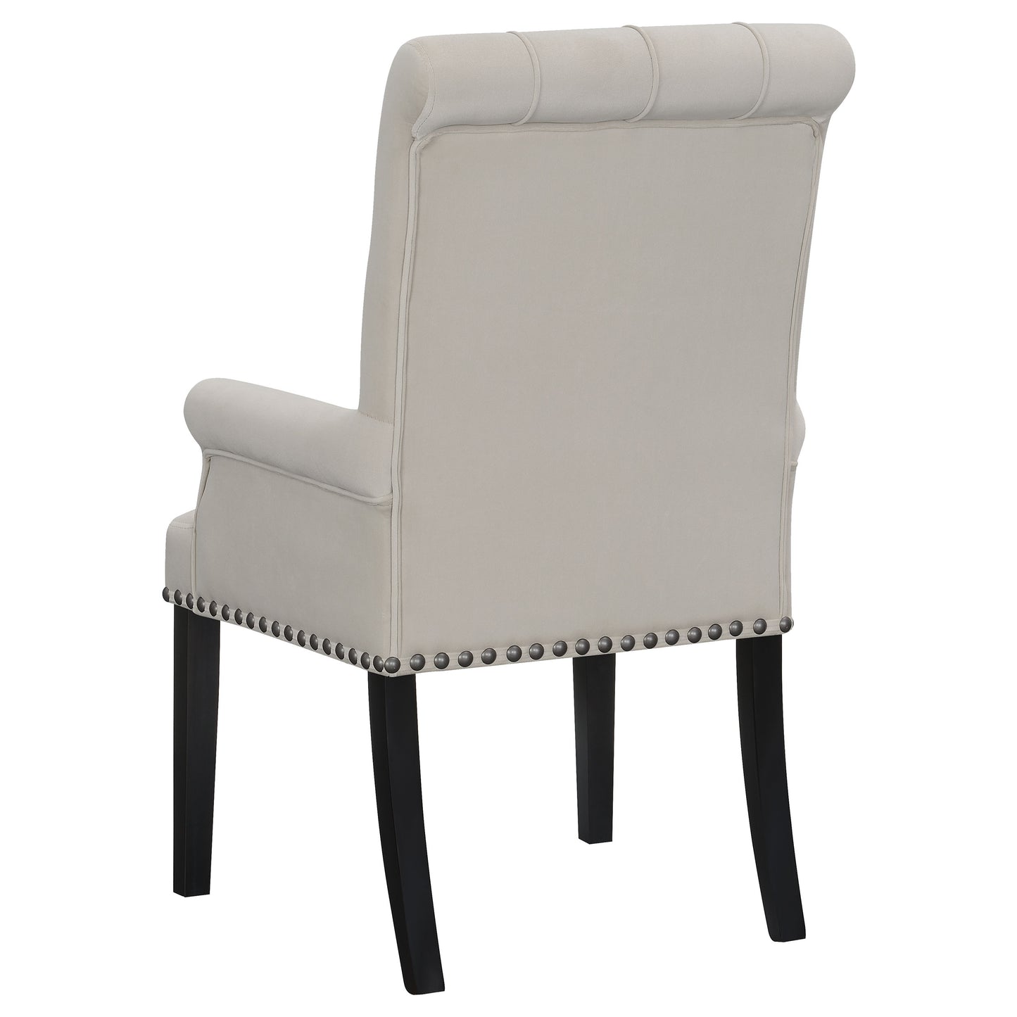 Alana Velvet Upholstered Dining Arm Chair Sand - Discount Furniture Connection