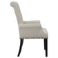 Alana Velvet Upholstered Dining Arm Chair Sand - Discount Furniture Connection