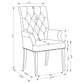 Alana Velvet Upholstered Dining Arm Chair Sand - Discount Furniture Connection