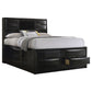 Briana Wood California King Storage Bookcase Bed Black - Discount Furniture Connection