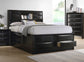 Briana Wood California King Storage Bookcase Bed Black - Discount Furniture Connection