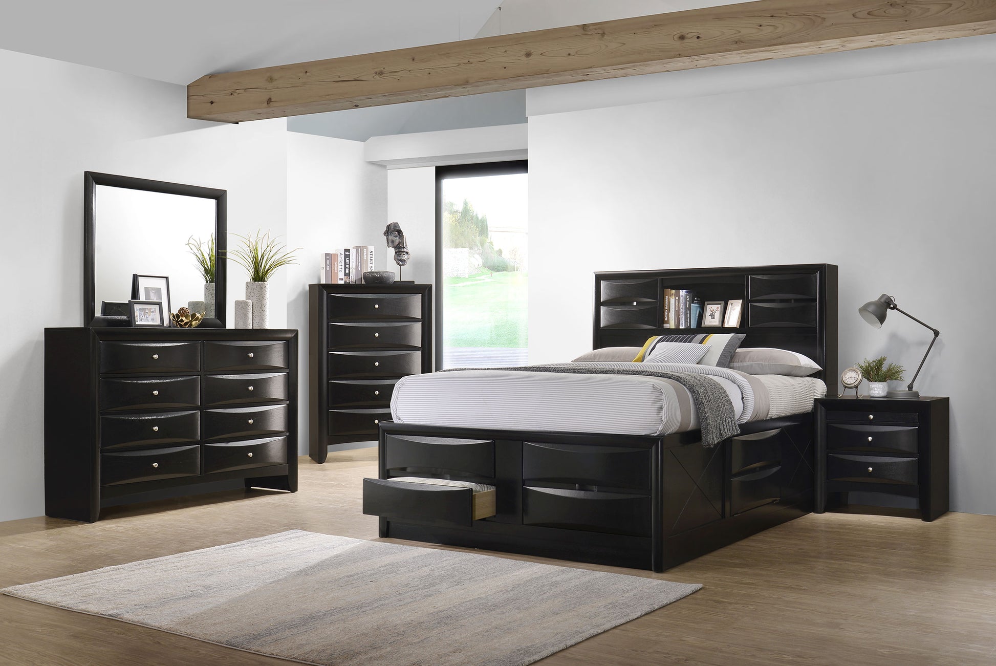 Briana 4-piece Queen Bedroom Set Black - Discount Furniture Connection