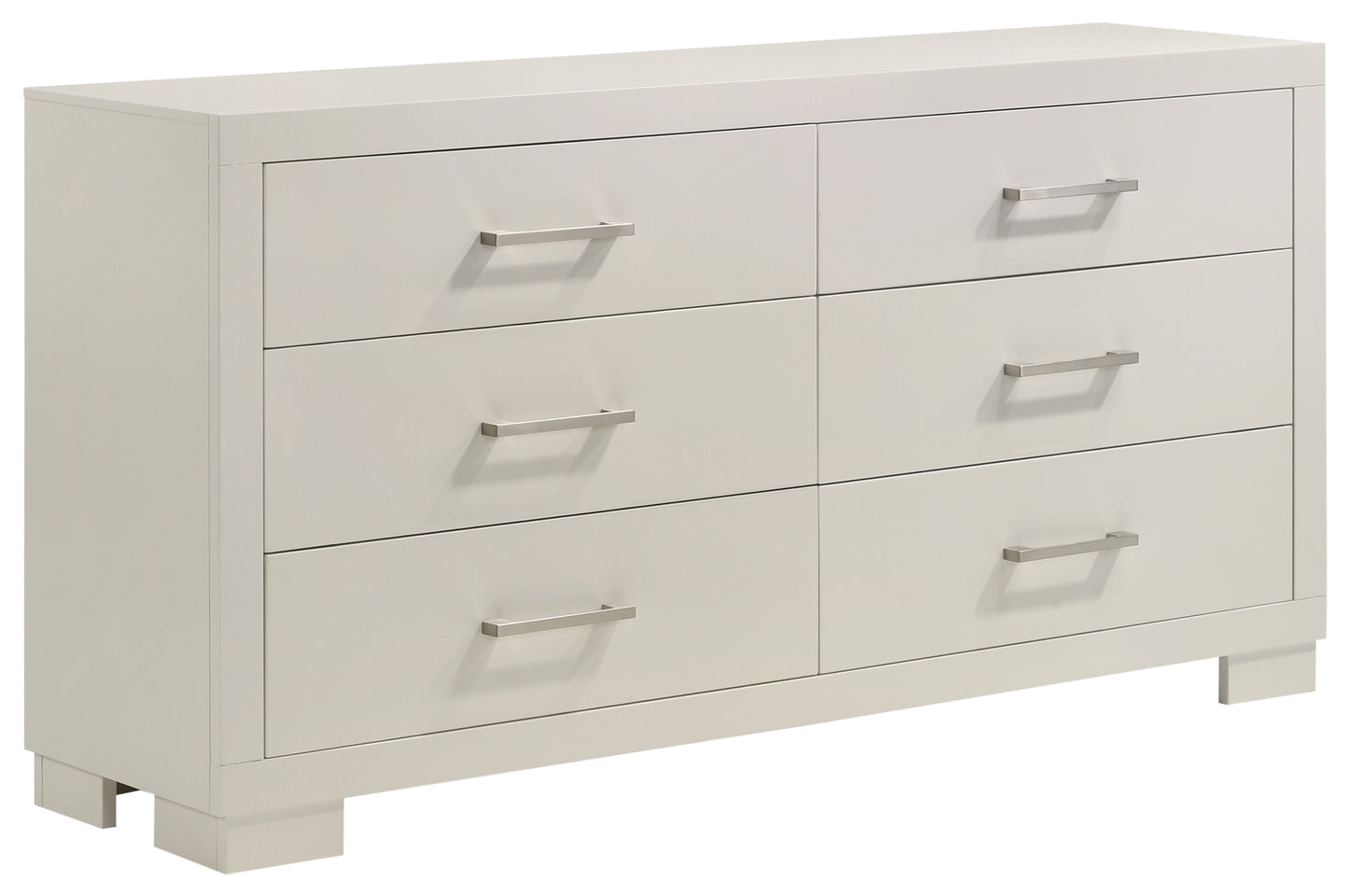 Jessica 6-piece Queen LED Bedroom Set Snow White - Discount Furniture Connection