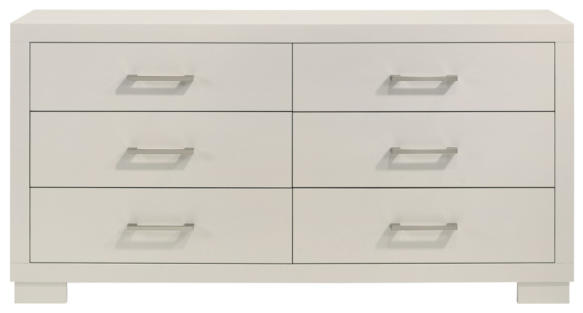 Jessica 6-piece Queen LED Bedroom Set Snow White - Discount Furniture Connection