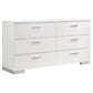 Felicity 4-piece Eastern King Bedroom Set White High Gloss - Discount Furniture Connection