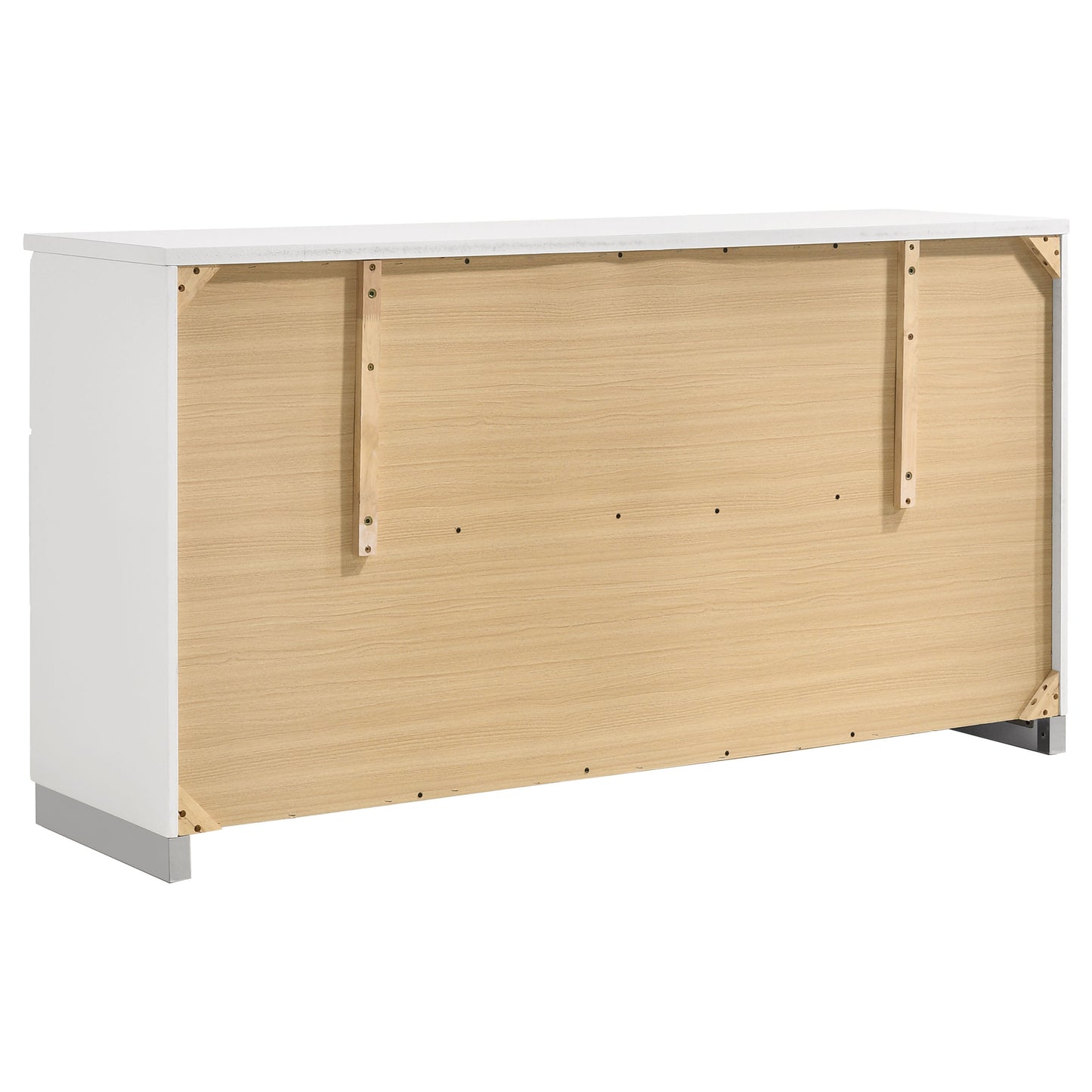 Felicity 4-piece Eastern King Bedroom Set White High Gloss - Discount Furniture Connection