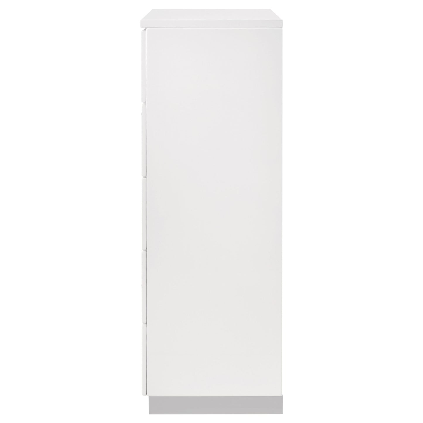 Felicity 5-drawer Bedroom Chest White High Gloss - Discount Furniture Connection