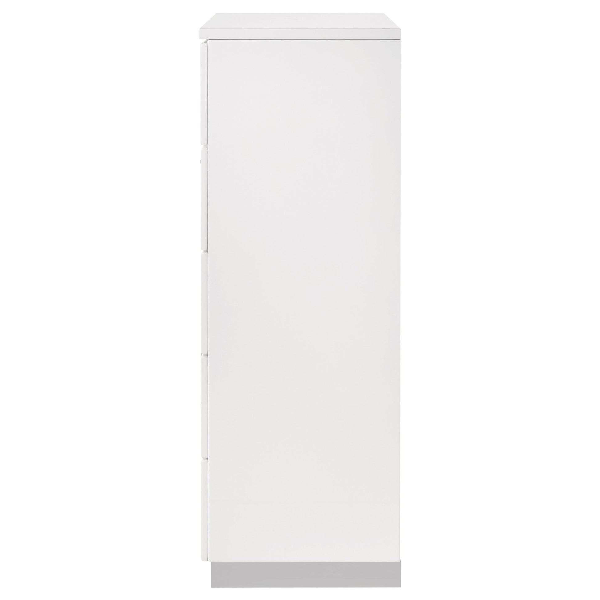 Felicity 5-drawer Bedroom Chest White High Gloss - Discount Furniture Connection