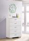 Felicity 5-drawer Bedroom Chest White High Gloss - Discount Furniture Connection