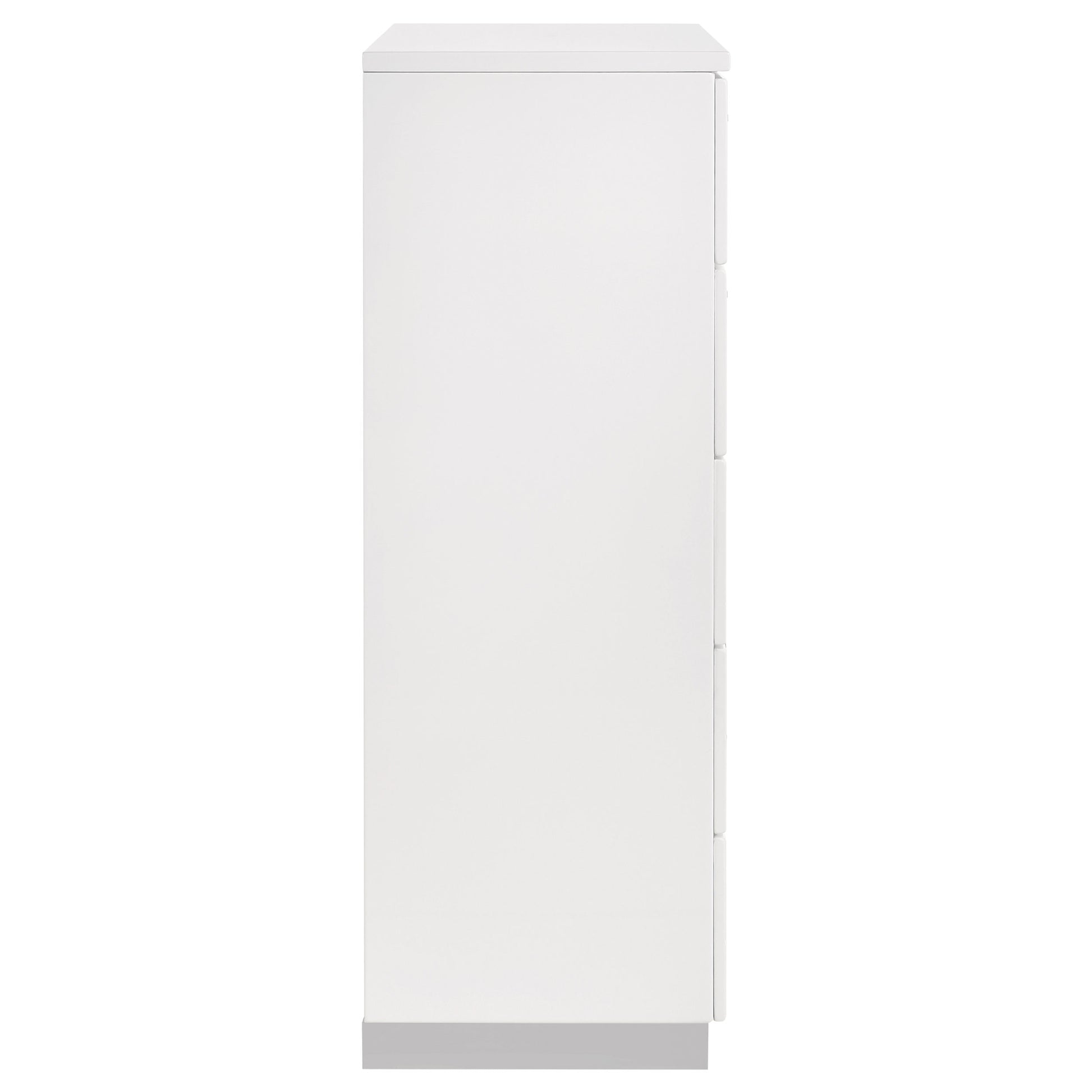 Felicity 5-drawer Bedroom Chest White High Gloss - Discount Furniture Connection