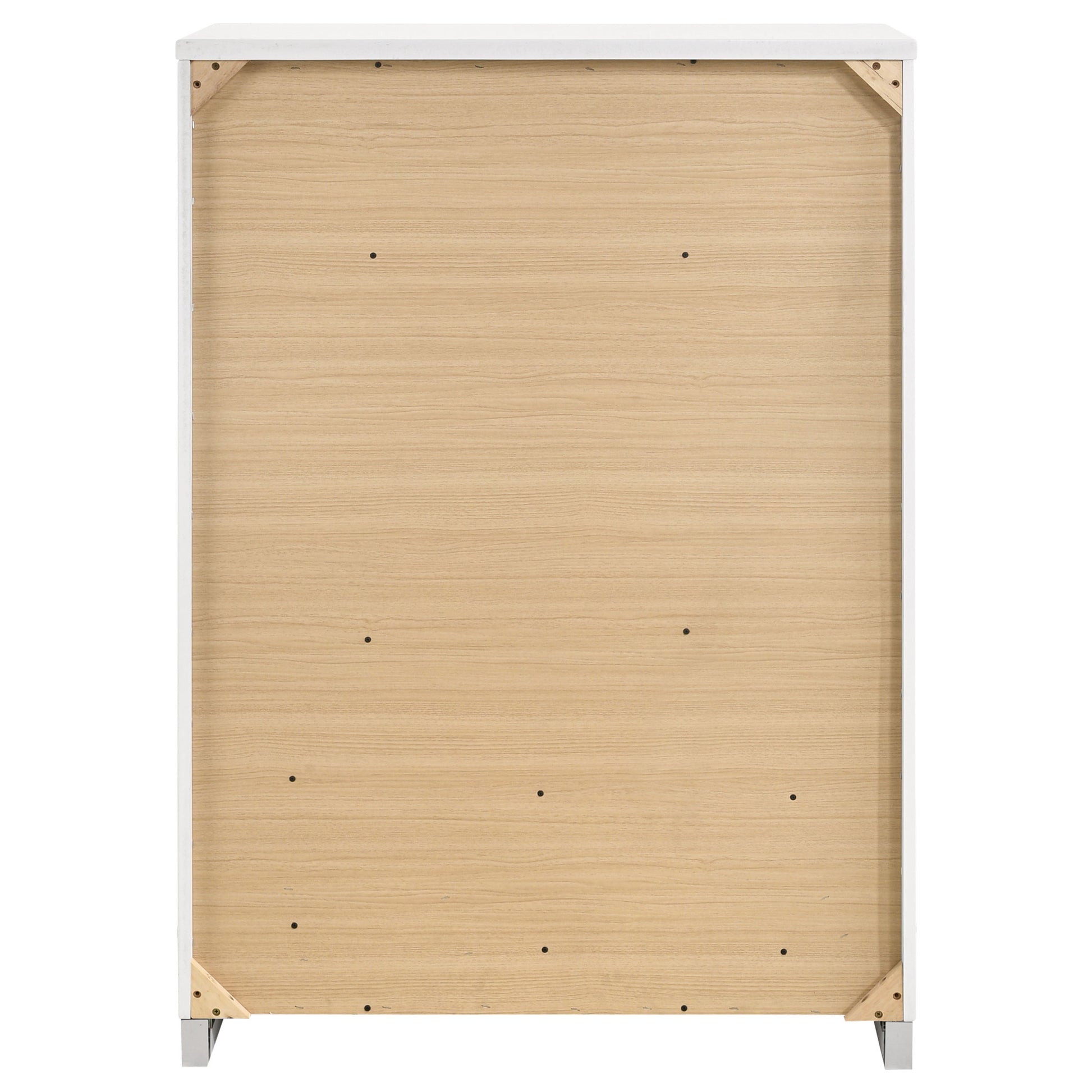 Felicity 5-drawer Bedroom Chest White High Gloss - Discount Furniture Connection
