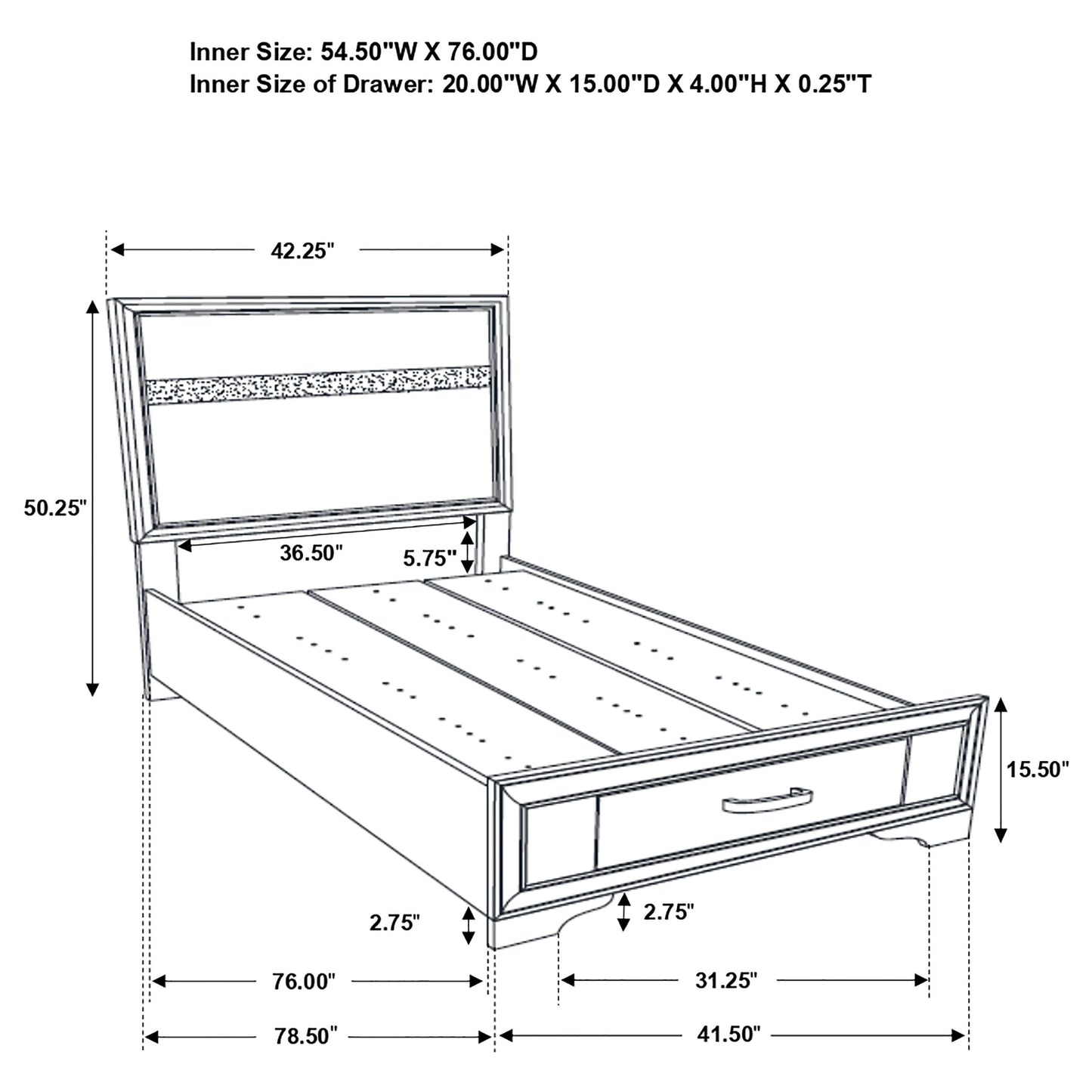 Miranda 4-piece Twin Bedroom Set White - Discount Furniture Connection