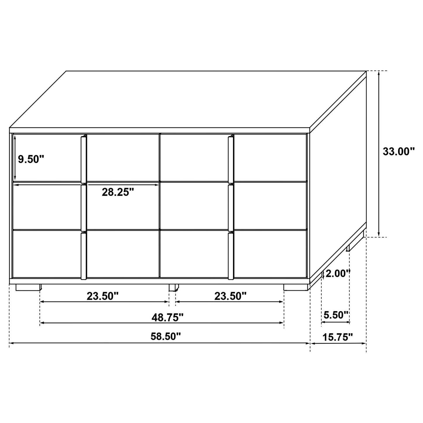 Marceline 5-piece Full Bedroom Set Black - Discount Furniture Connection