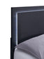 Marceline Wood Twin LED Panel Bed Black - Discount Furniture Connection