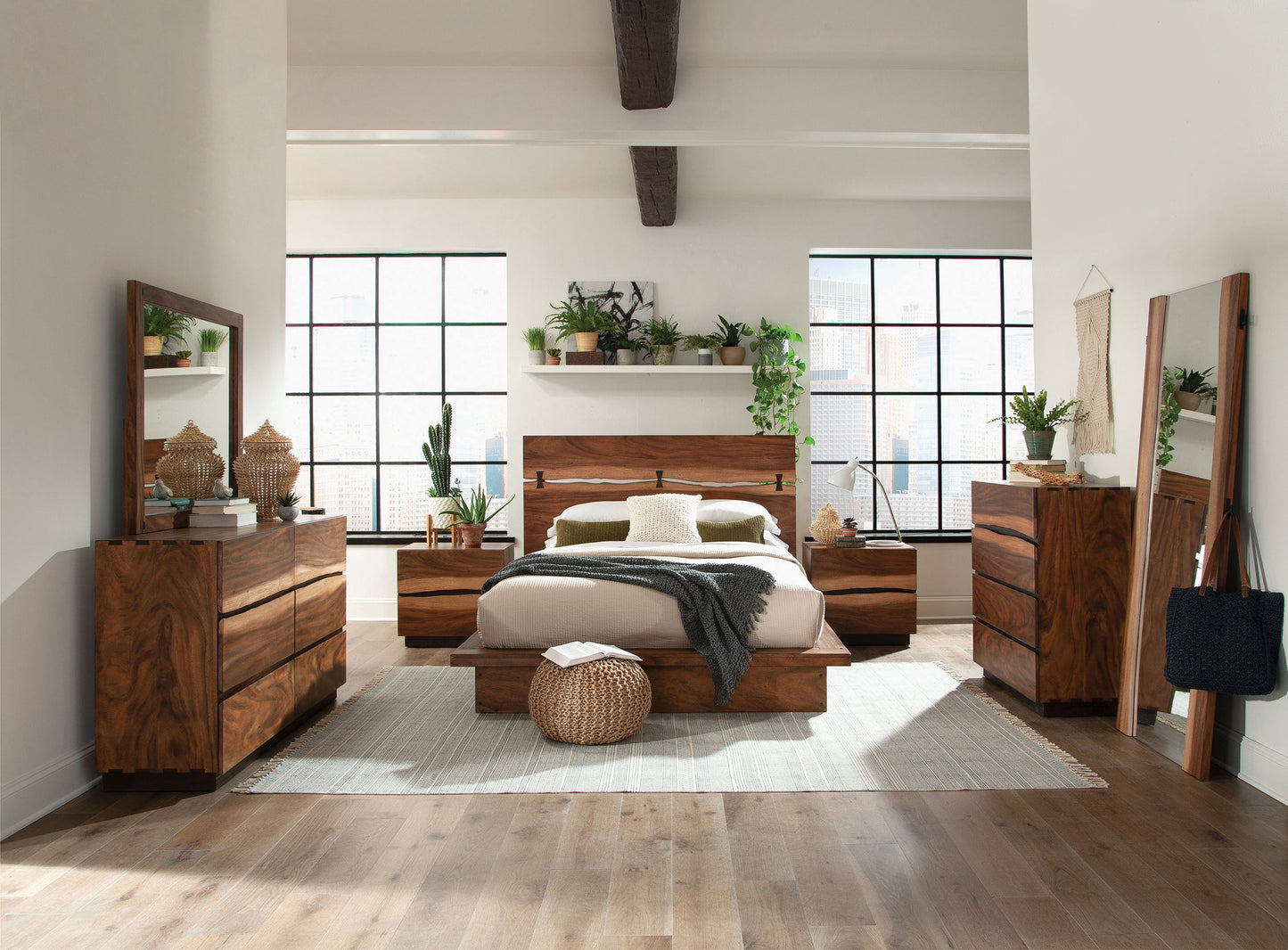 Winslow 5-piece Queen Bedroom Set Smokey Walnut - Discount Furniture Connection