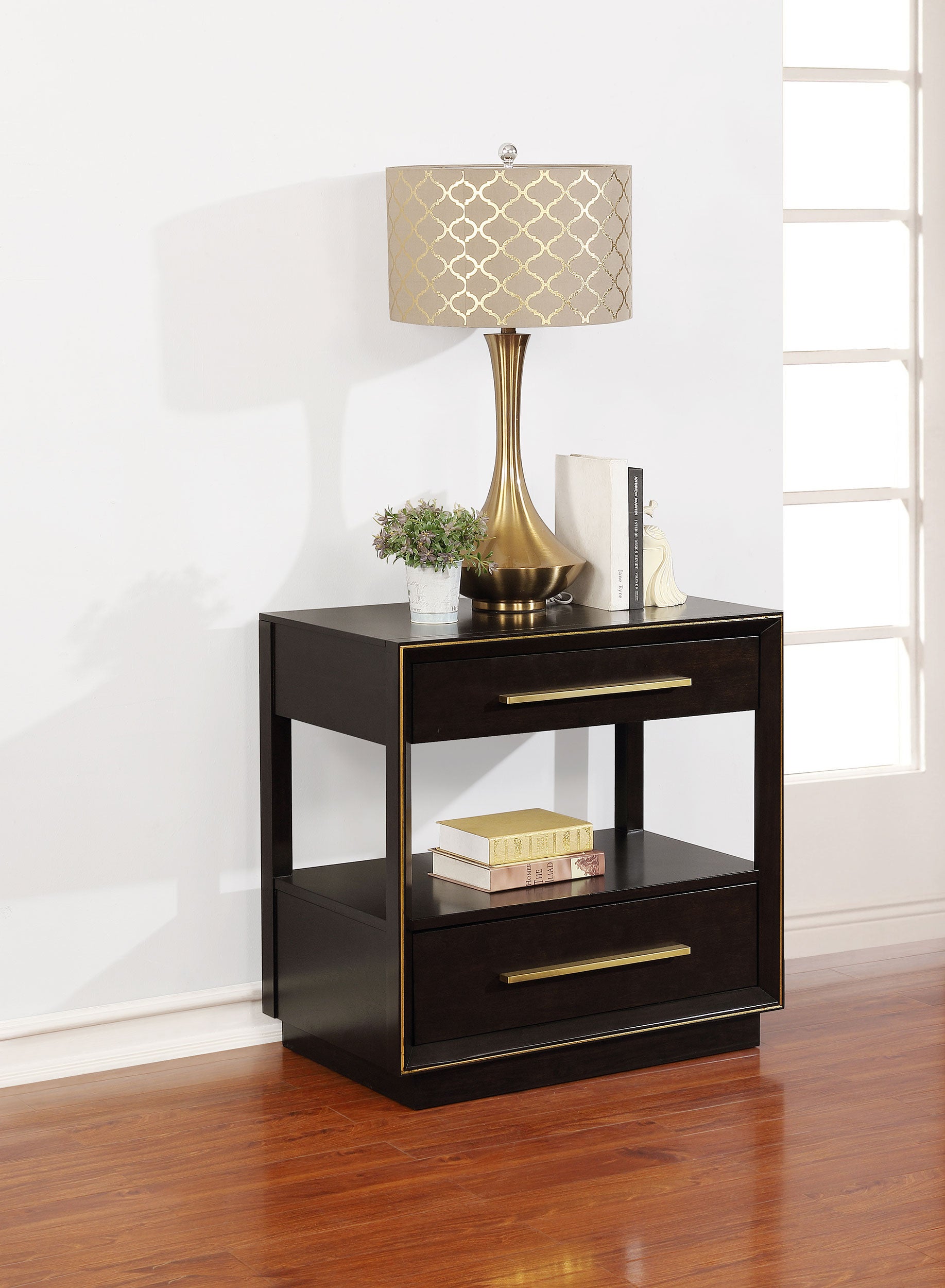 Durango 2-drawer Nightstand Smoked Peppercorn - Discount Furniture Connection