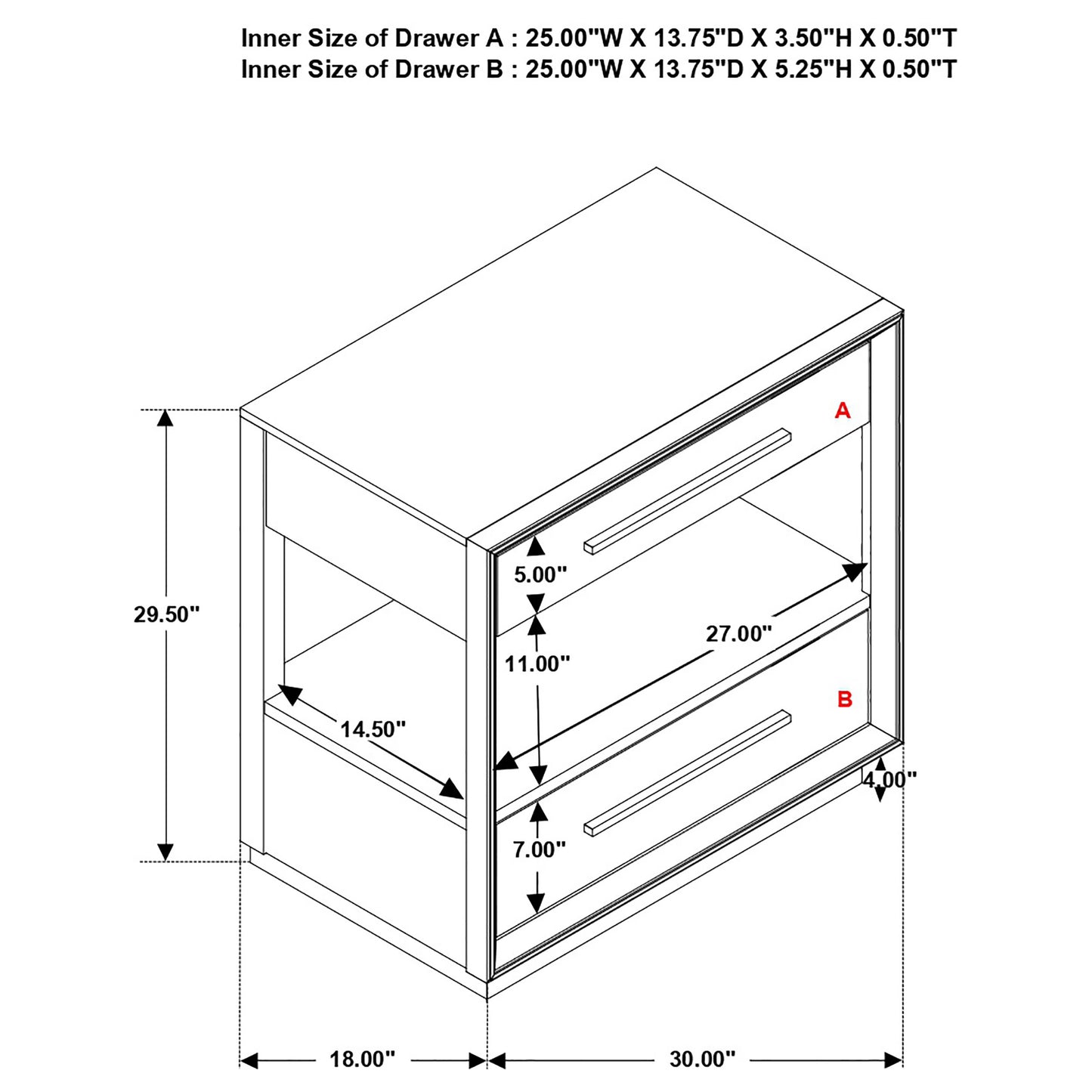 Durango 2-drawer Nightstand Smoked Peppercorn - Discount Furniture Connection