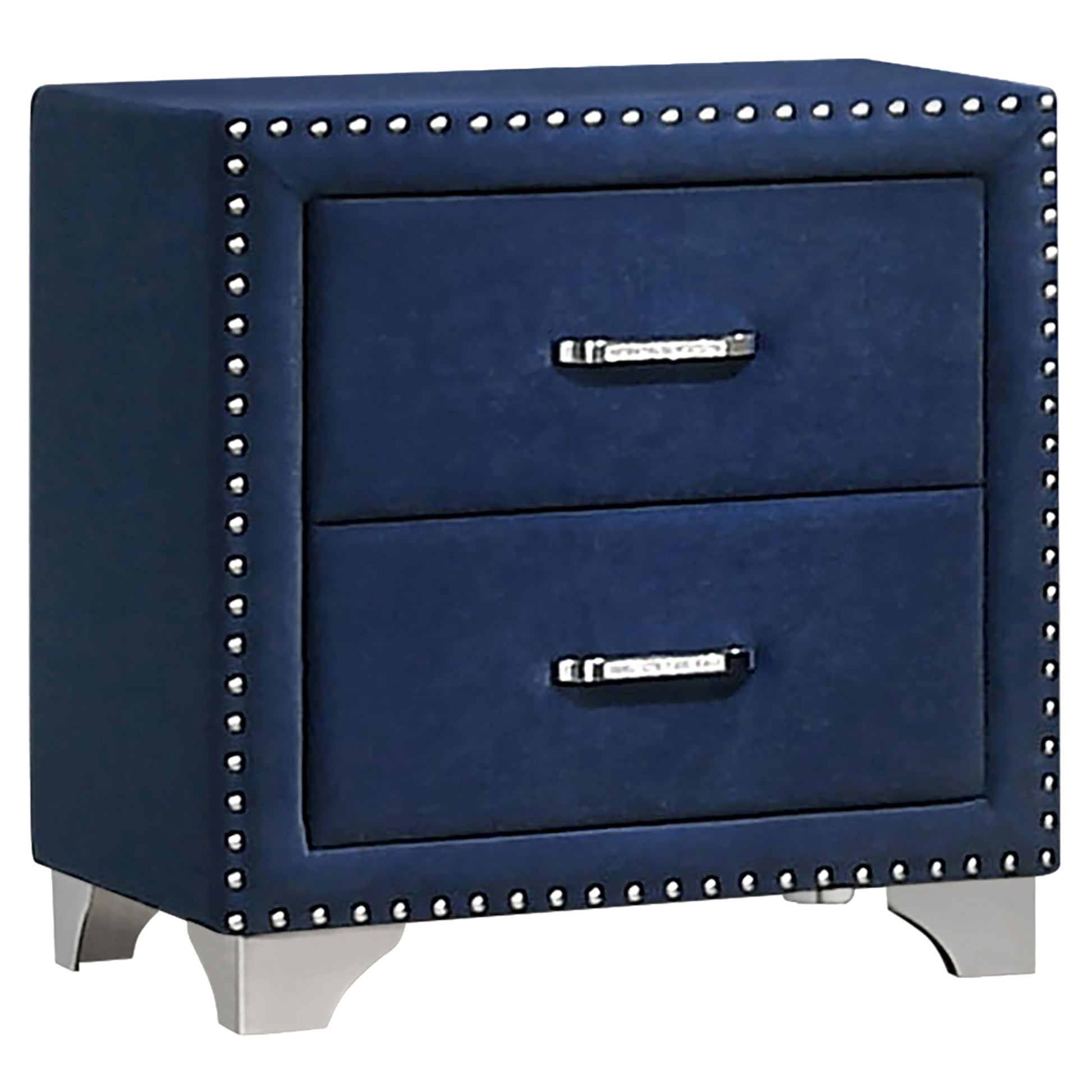 Melody Upholstered 2-drawer Nightstand Pacific Blue - Discount Furniture Connection