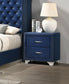 Melody Upholstered 2-drawer Nightstand Pacific Blue - Discount Furniture Connection